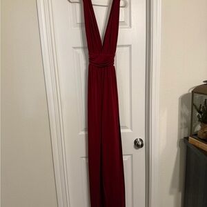 Elegant Maroon Evening Gown